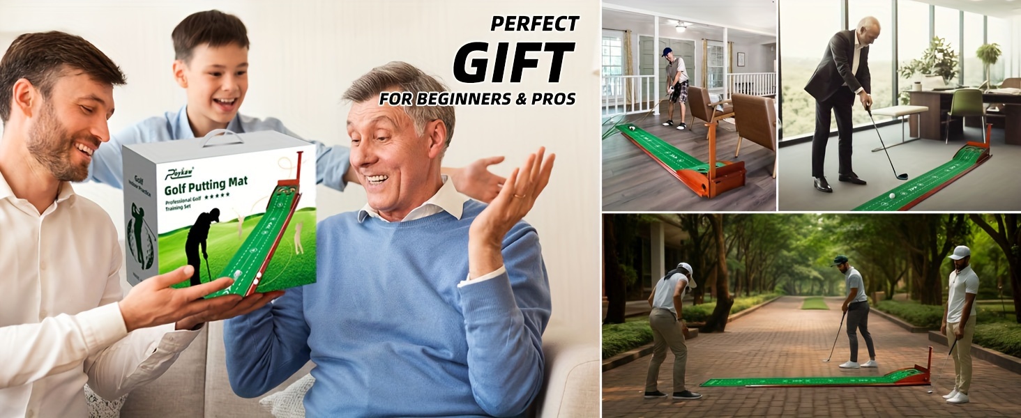   golf putting mat golf practice mat with auto ball return golf practice training aid for home and office easy assembly details 5