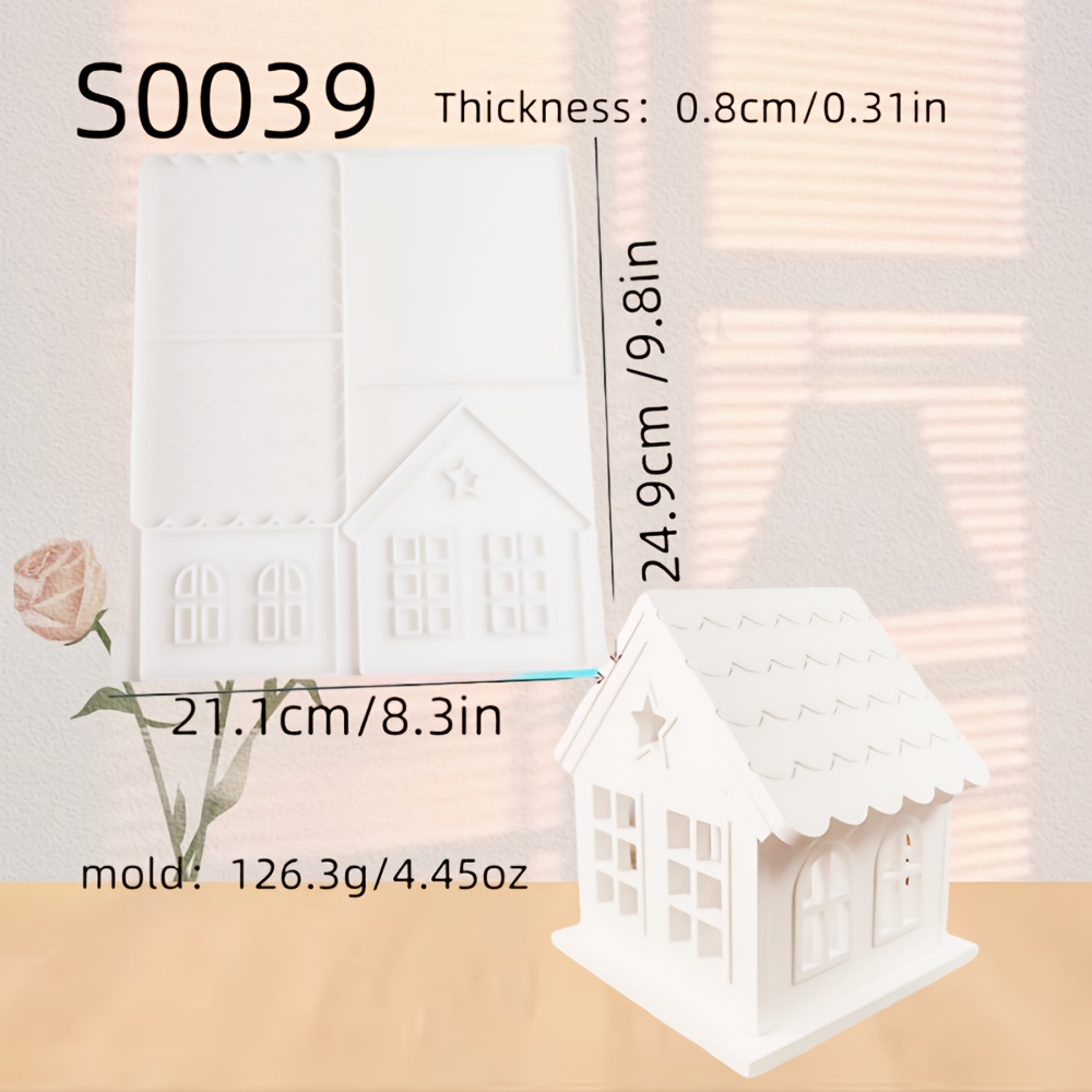 Image of Resin Silicone Mold For Hollowed Out Star Shaped Houses With Windows, Silicone Molds For Candles, Silicone Molds For Gypsum Ornaments, Silicone Molds For Home Decoration, Epoxy Resin Molds 127 S0039
