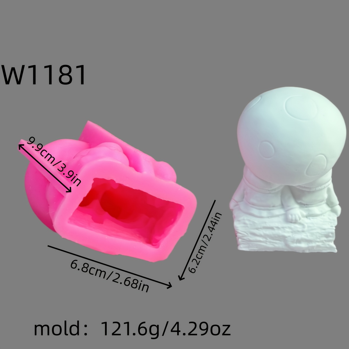 Image of Resin Silicone Mold Dwarf 3d Decorative Silicone Mold Candle Silicone Mold Gypsum Decorative Silicone Mold Home Decoration Epoxy Resin Mold 121.6 W1181