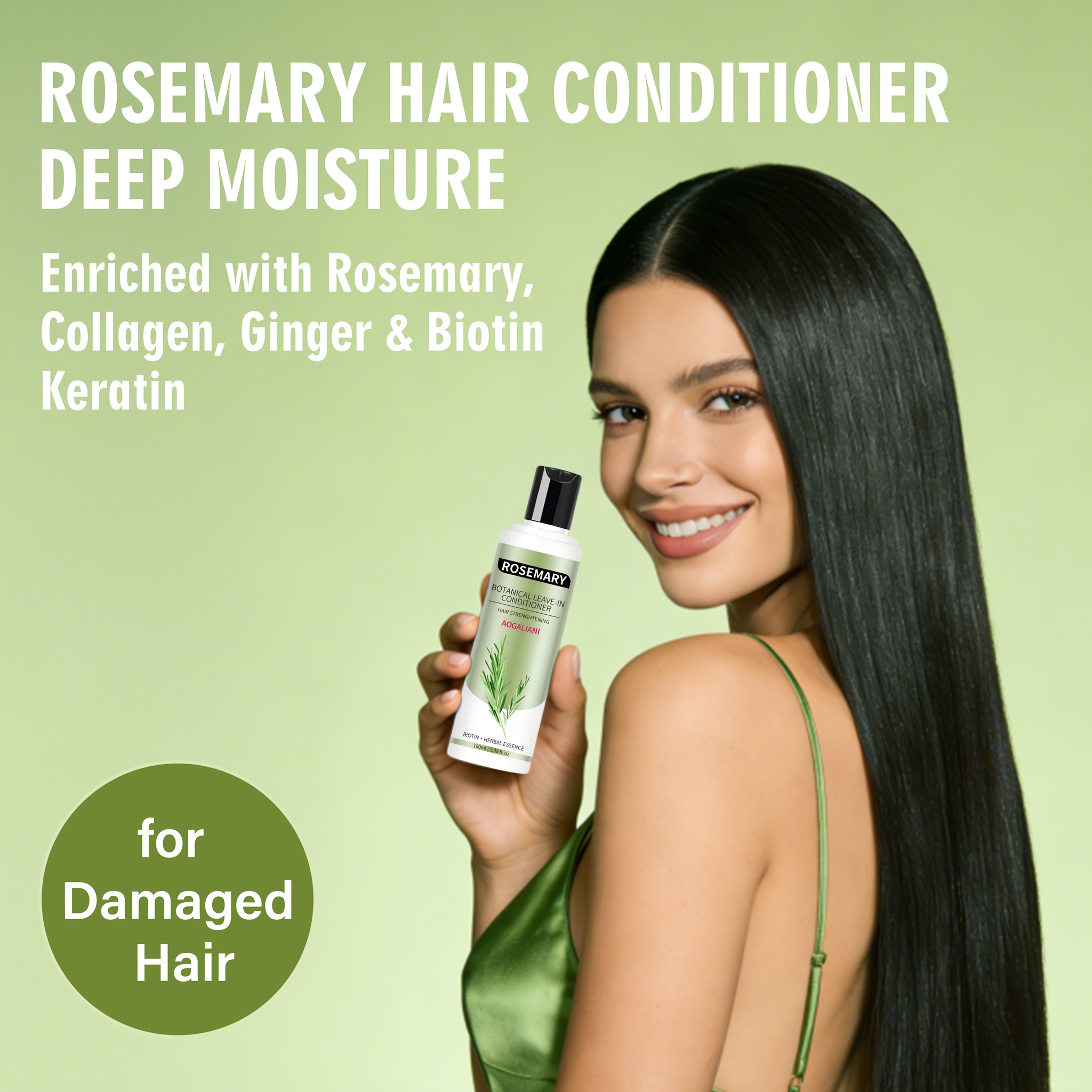 rosemary hair conditioner enriched with rosemary ginger biotin keratin argan oil   oil control unisex for all hair types suitable for dry hair deep moisturizing hair conditioner sleek haircare   ingredients Product details 4