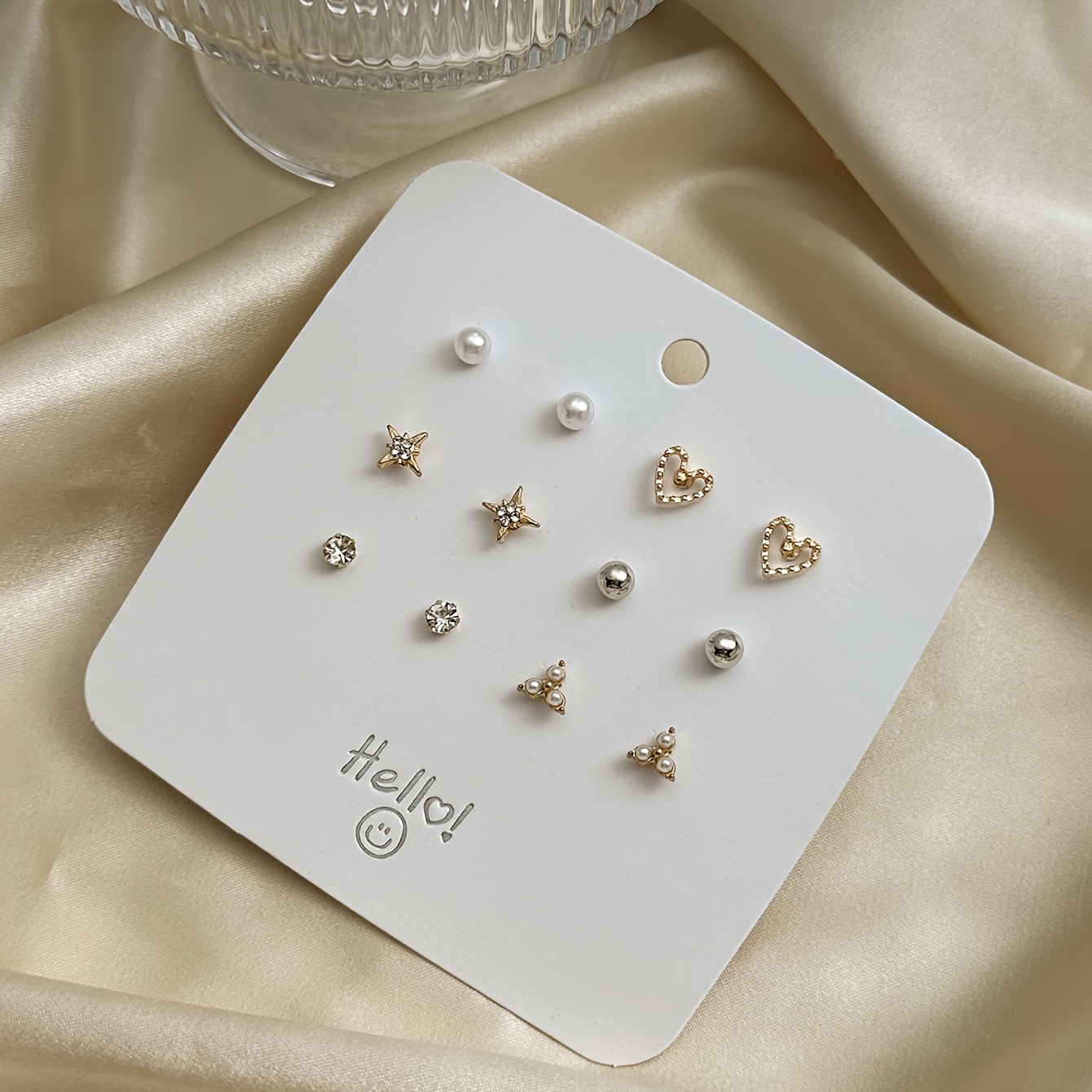 6 Pairs Cute Beach Party Earrings Set