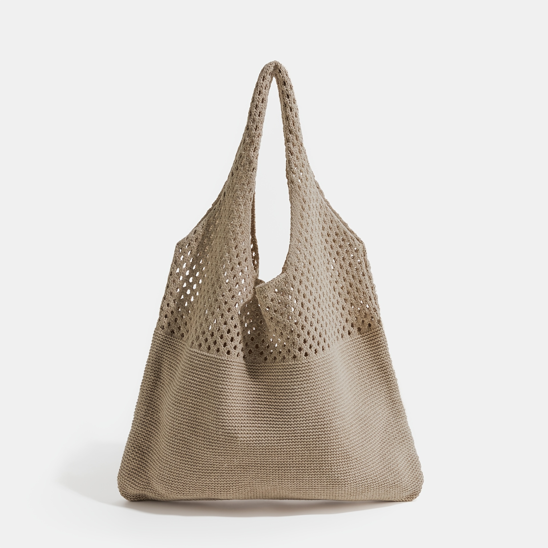 TEMU 1 pièce Sac à bandoulière tricoté simple et vintage pour femme, sac de courses tricoté pour un usage , un cadeau idéal pour , adapté à un usage