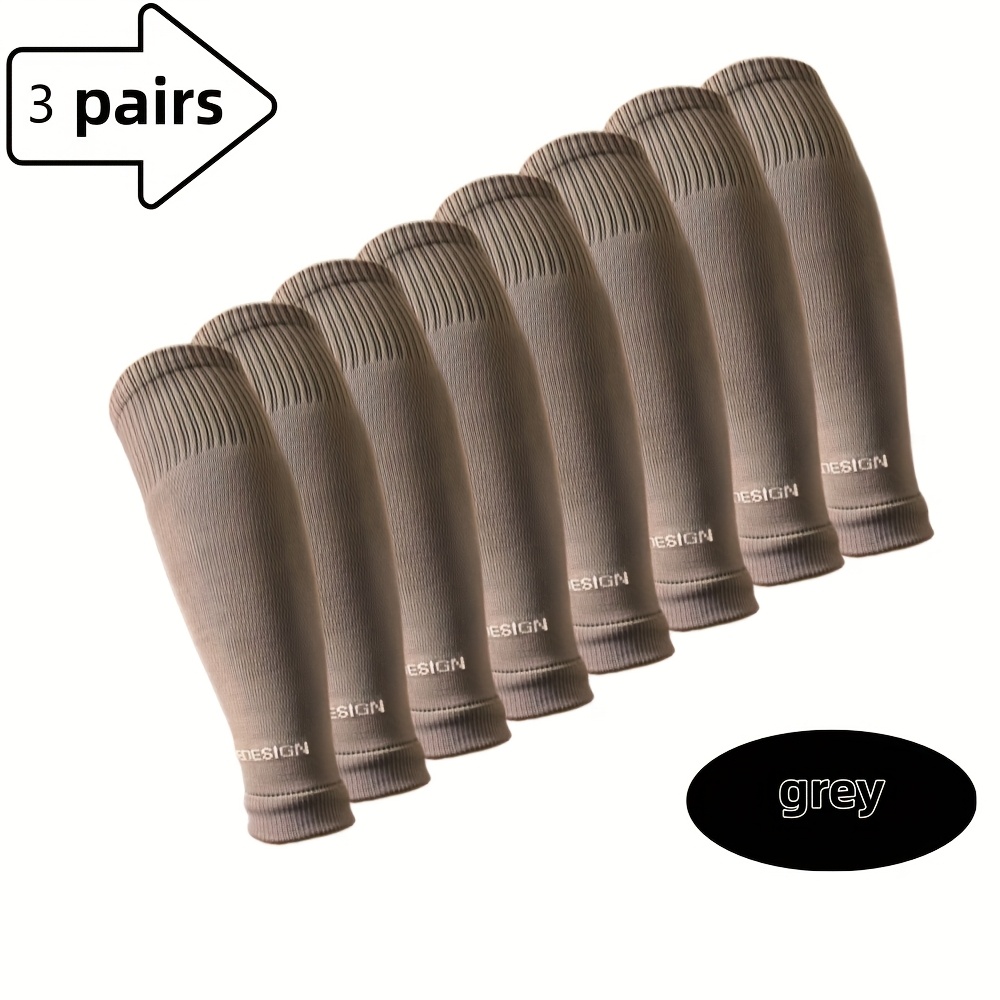 TEMU 3 Pairs Packaged, Bottomless Design Long 37cm Knit Temperature Long Socks, Basketball-football-running-yoga Etc. Sports Essentials