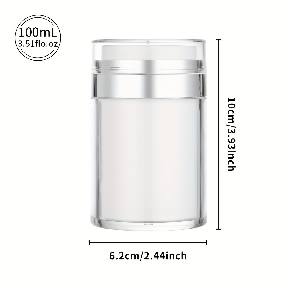 TEMU Yuemeimoment Stainless Steel & Plastic Refillable Containers, Vacuum Pump Press Dispenser For Lotions, Serums, Moisturizers - Hygienic Design -