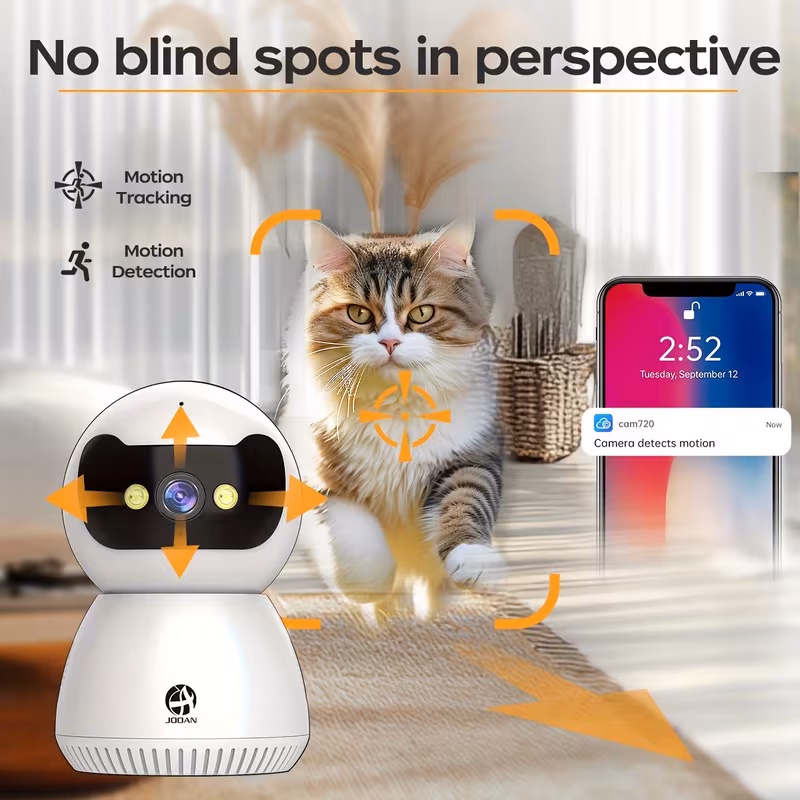 1080p full hd security camera with two way detection and tracking recording remote control app nanny monitoring and safety surveillance for family and pets Product details 1
