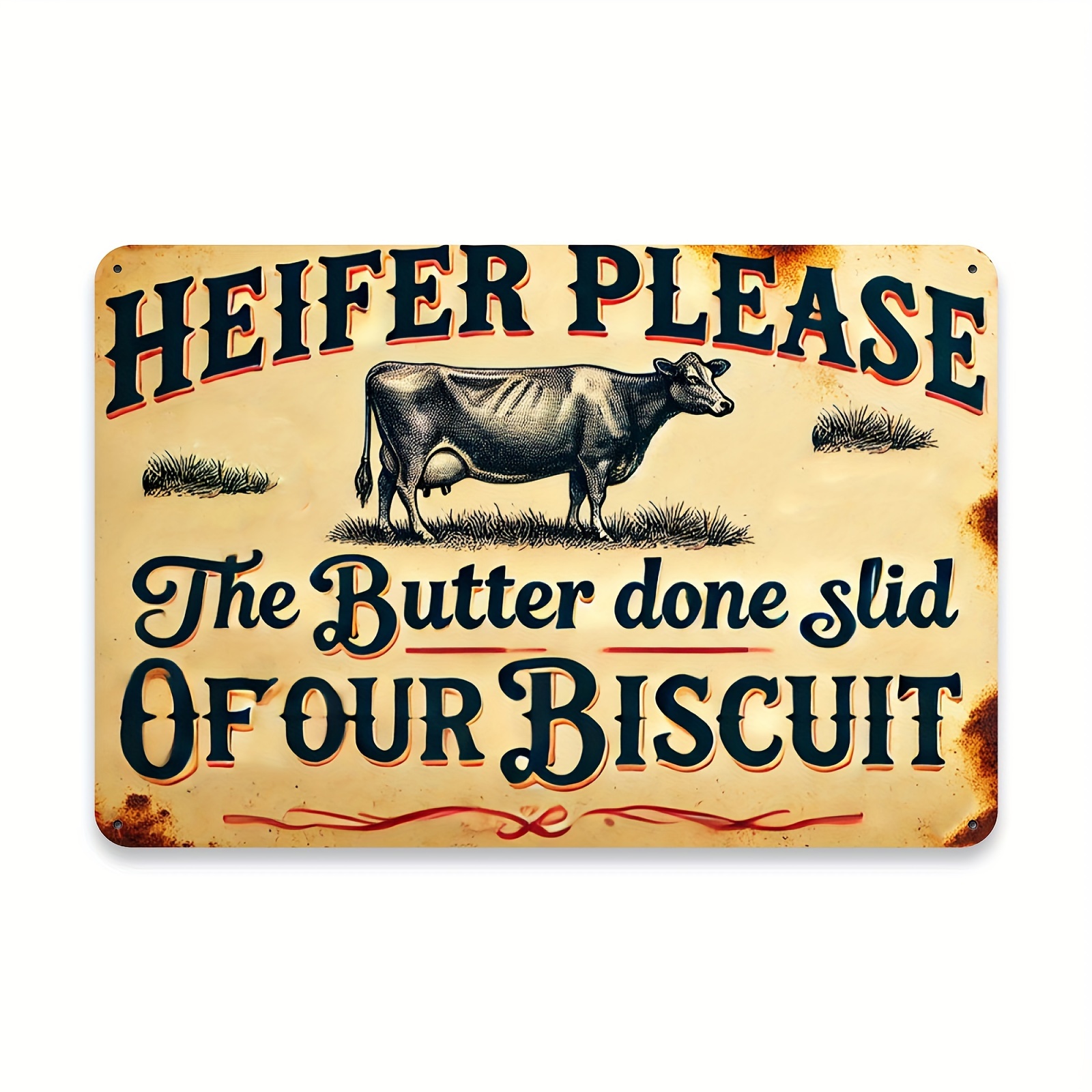 

Cow Metal - 12"x8" | For , , , Bathroom & Decor | - For Shops & Cafes