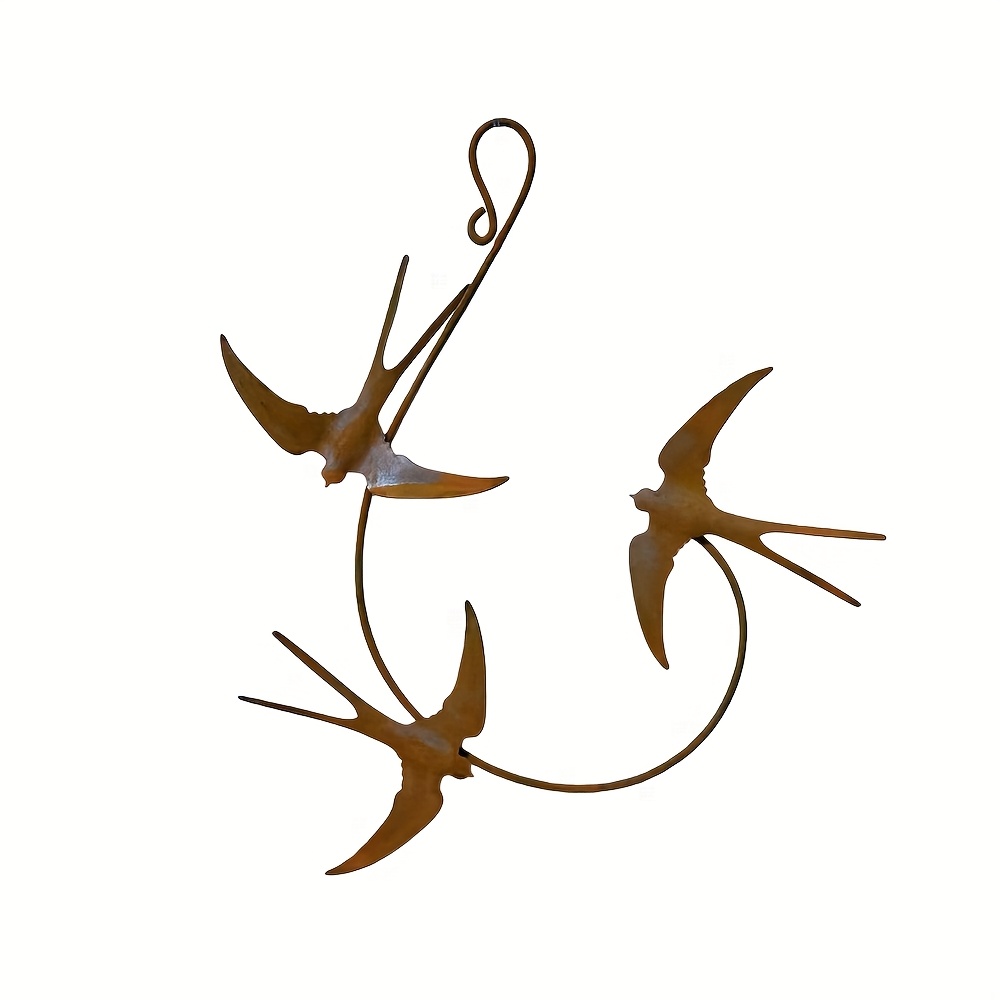 Image of 【3d】 1 Rustic Decoration | Vintage Country Swallow Wall Hanging, Suitable For Outdoor Garden, Patio, Indoor Living Room, And Farmhouse Decor