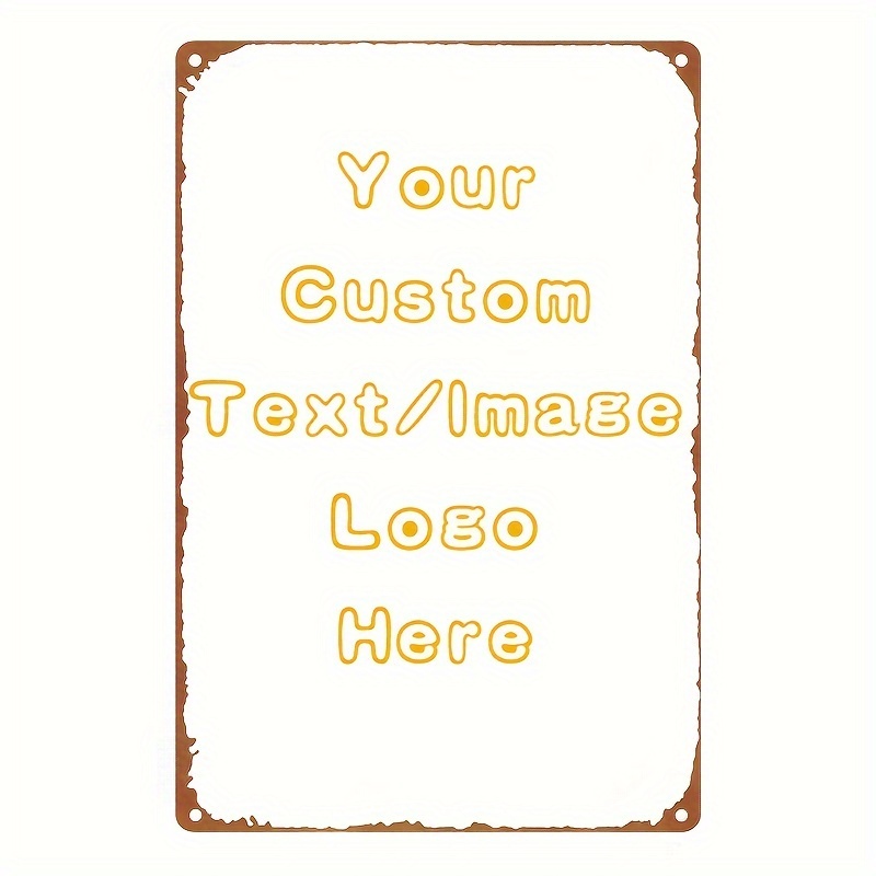 

[popular ] Personalized Vintage Metal Tin Sign - Custom Text/ Art For Decor,