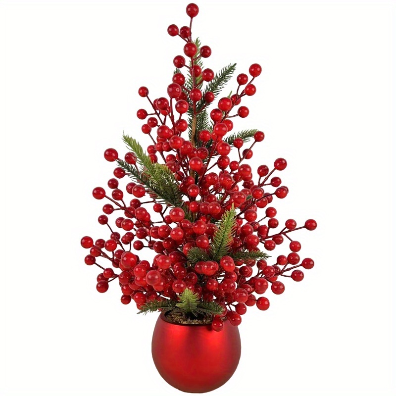 TEMU 1pc No Maintenance Artificial Christmas Potted Plant Decor