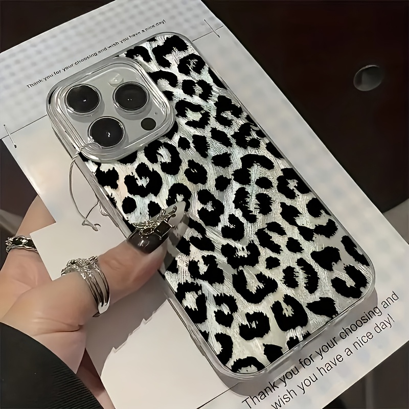 TEMU Custodia per Telefono: Custodia con Stampa Leopardata Piuma Compatibile con 16/16 Plus/16 Pro/16 Pro Max/ Plus/15 Pro Max/14/14 Plus/14 Pro/14