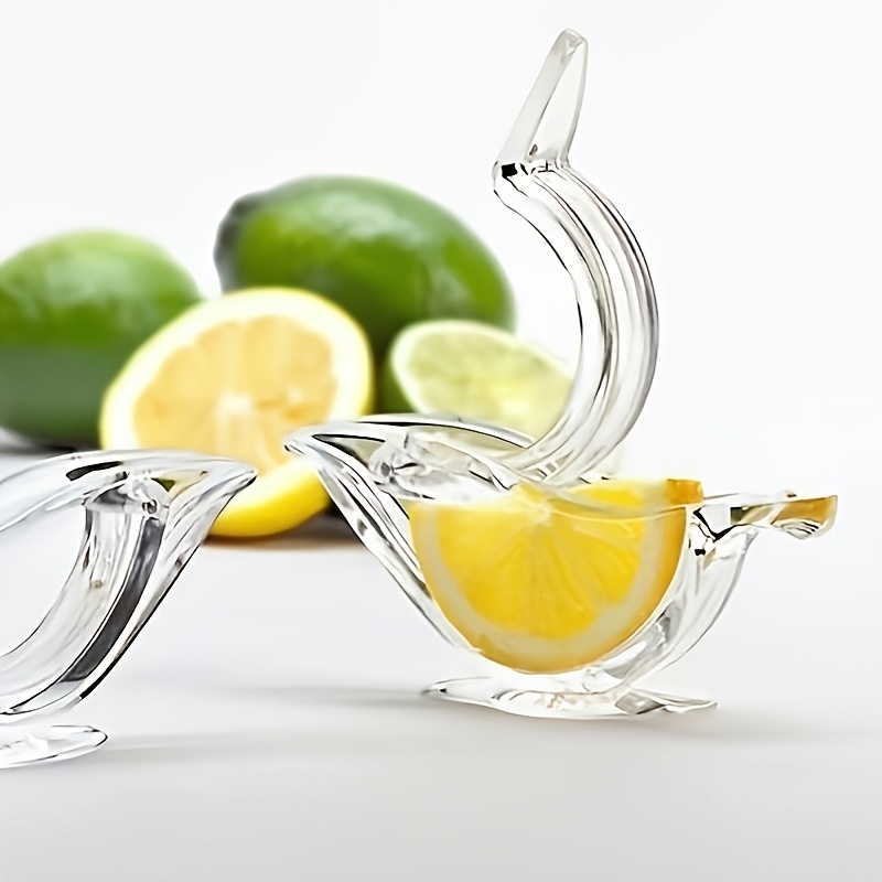 1pc acrylic bird shaped lemon squeezer portable hand juicer for lemonade cocktails salad dressing fruit extractor for orange lime pomegranate details 0
