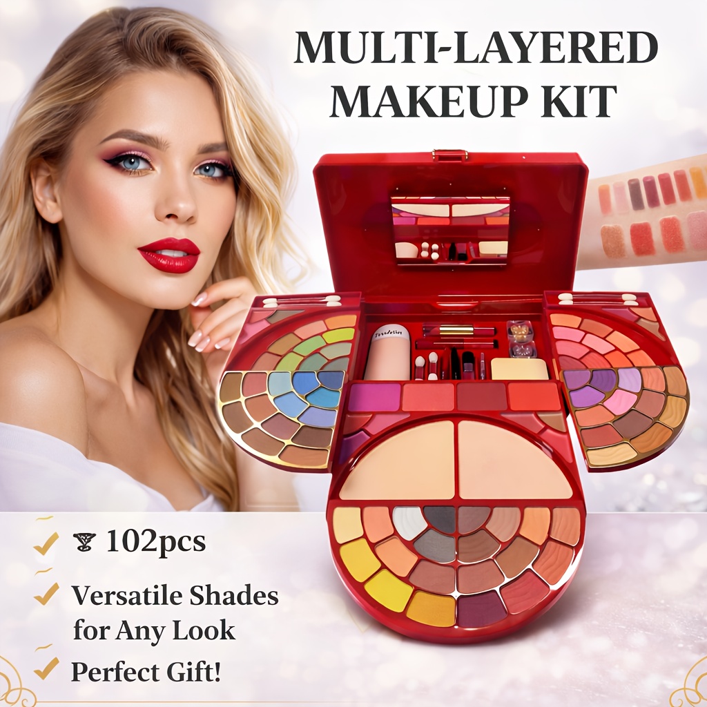 red gift box contains set 102pcs makeup including - Temu Qatar