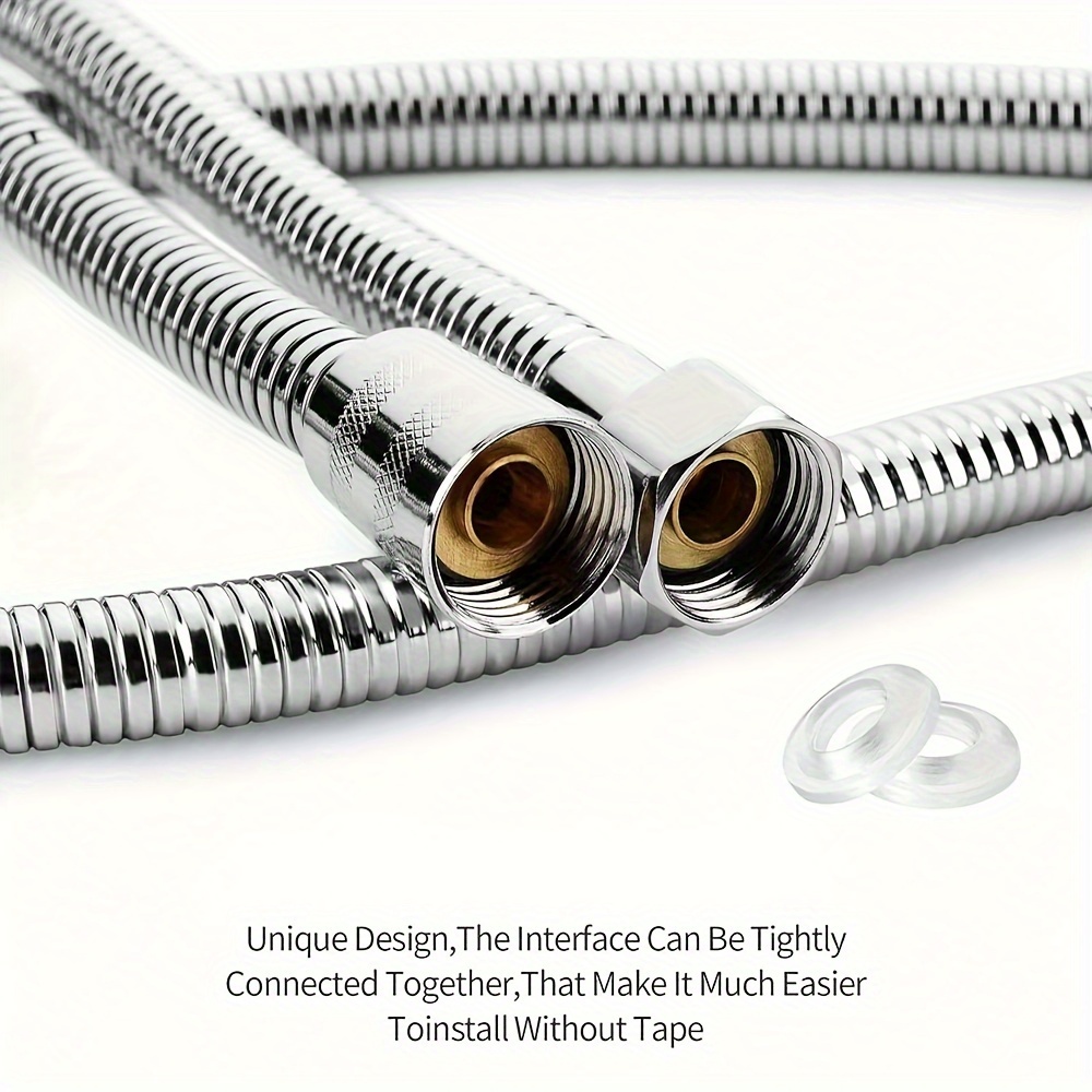 Flexible Anti-Twist Shower Hose, Leak-Proof Replacement Pipe