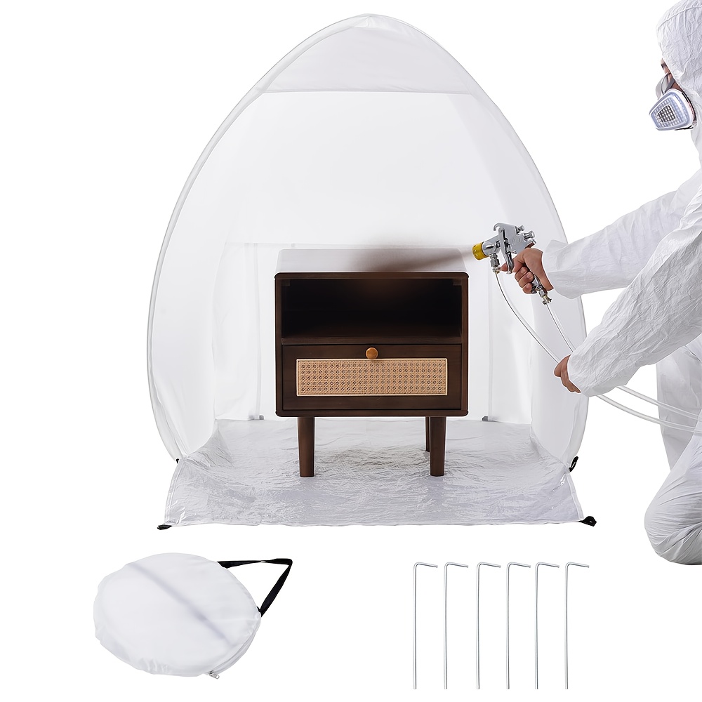 101.6x88.9x101.6 cm portable  -up paint booth - foldable spray painting tent with carry bag, lightweight & compact for automotive, diy & hobby, durable polyester material, easy setup for home & outdoor use, portable paint booth,    , sturdy construction, diy enthusiasts 0