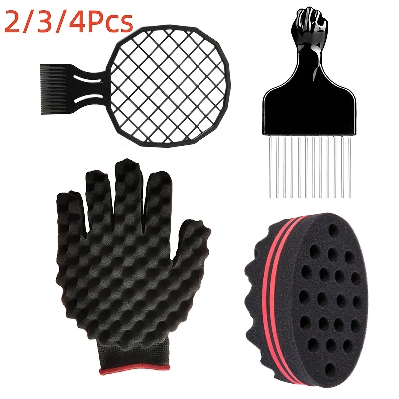hair curly sponge gloves magic curly barber curling twist sponge gloves brush metal brush pick and twist comb hair brush sponges for men and women