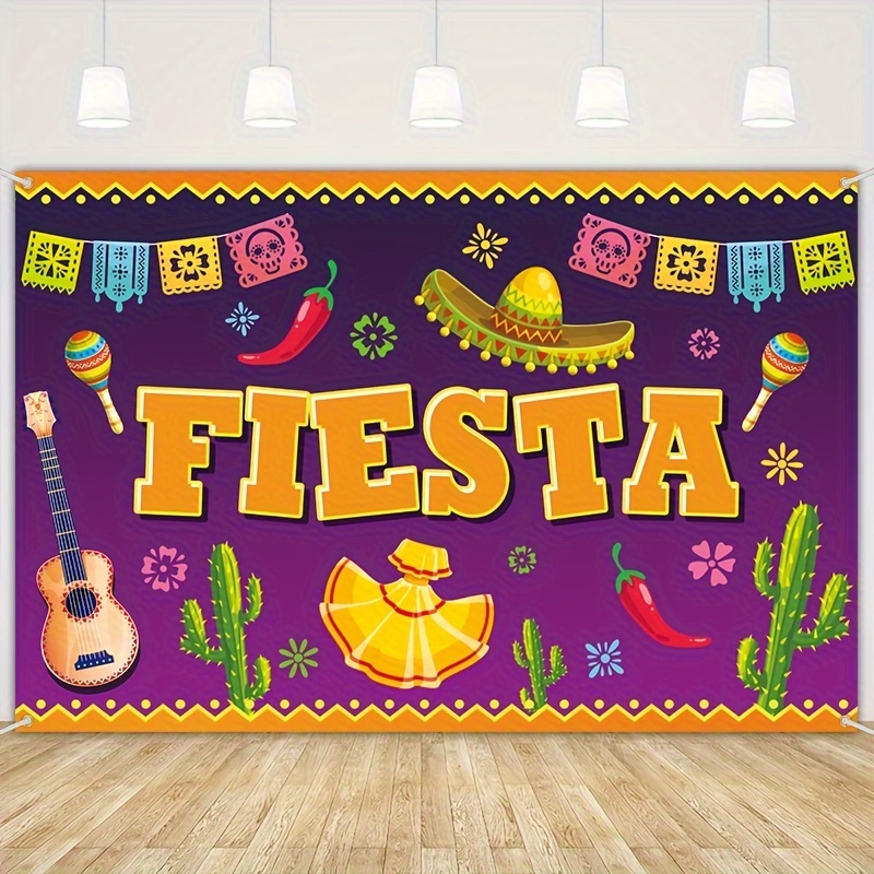 Mexican Fiesta Photography Backdrop Party Carnival Photo Background Decor  Prop