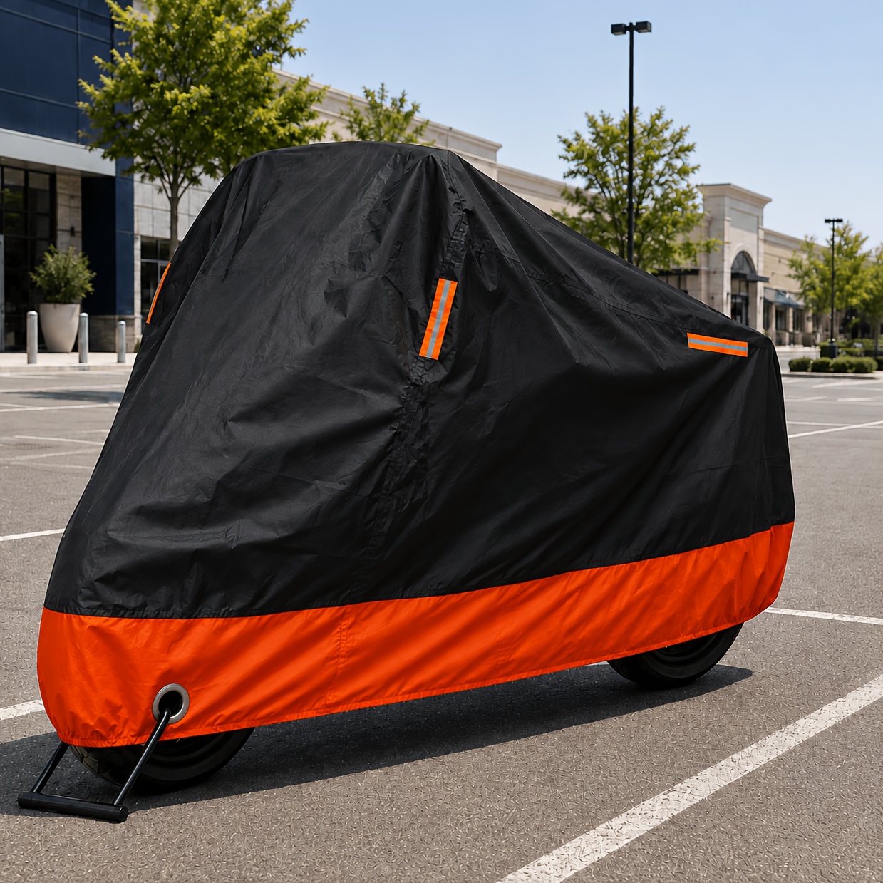 TEMU Copertura per moto resistente | Protezione per esterni per , con materiale riflettente, foro per chiave, borsa per riporre, adatta per le moto