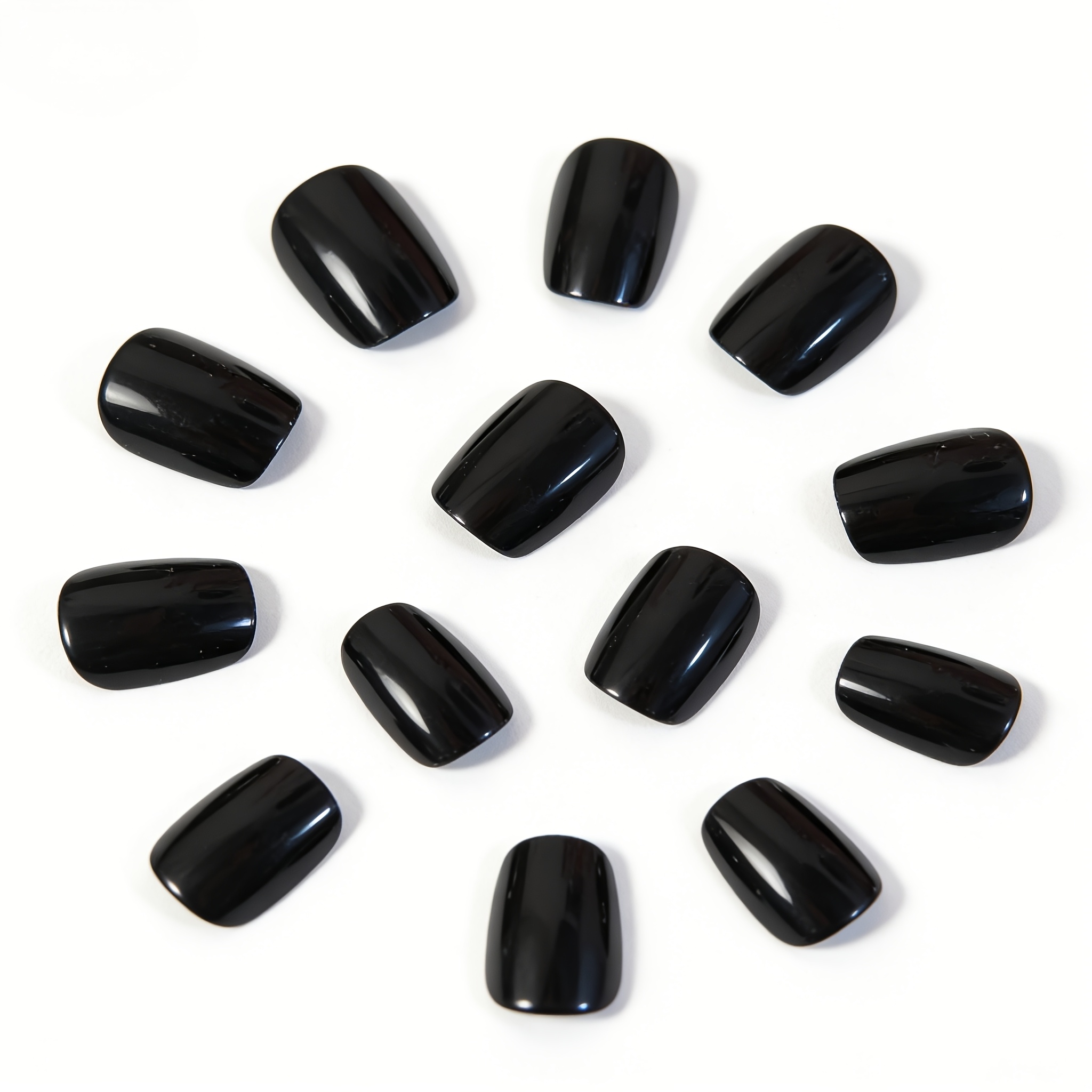 TEMU Short Square Press-on Nails | Short Square, Full Coverage Fake Nails For Women