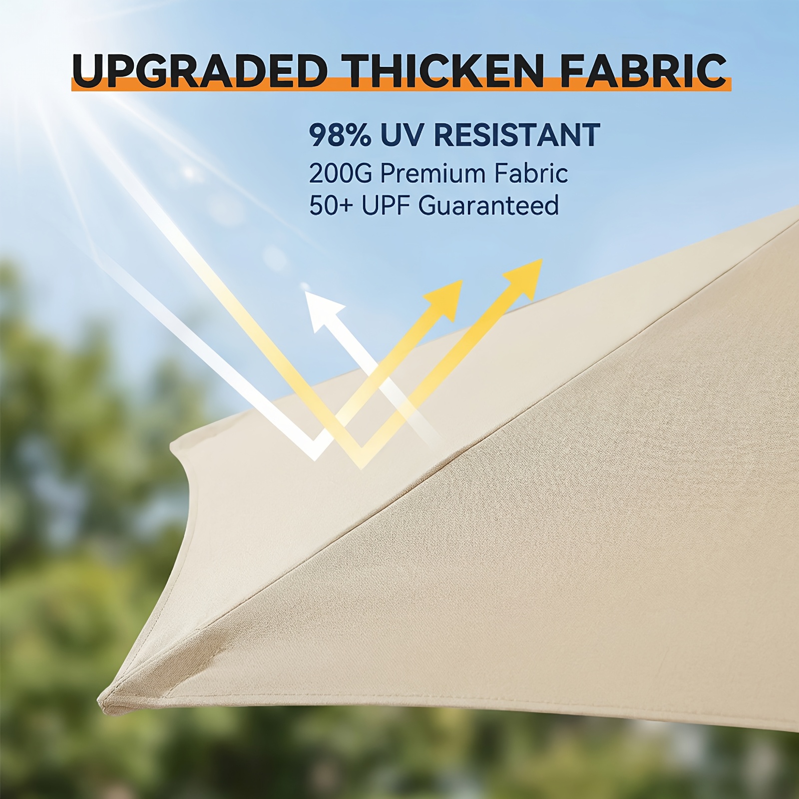 10-Foot Patio Offset Umbrella with a Base, Cantilever Design, Featuring a Crank And Cross Bases, Suitable for Outdoor Use, Heavy-Duty Construction, Includes Push Button Tilt, Perfect for Christmas And Halloween