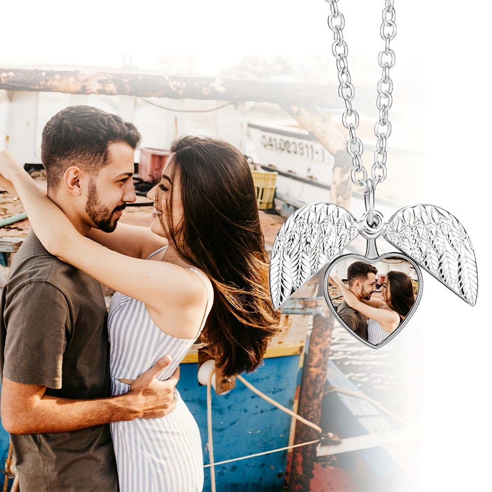 Personalized Heart-Shaped Necklace with Custom Picture