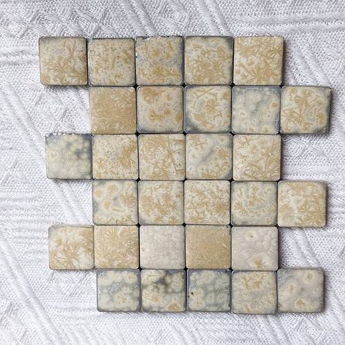 100g per pack 3 52oz white carved flower square diy mosaic material for indoor accent wall decor and craft making wall murals photo frames coasters door frames furniture diy craft supplies