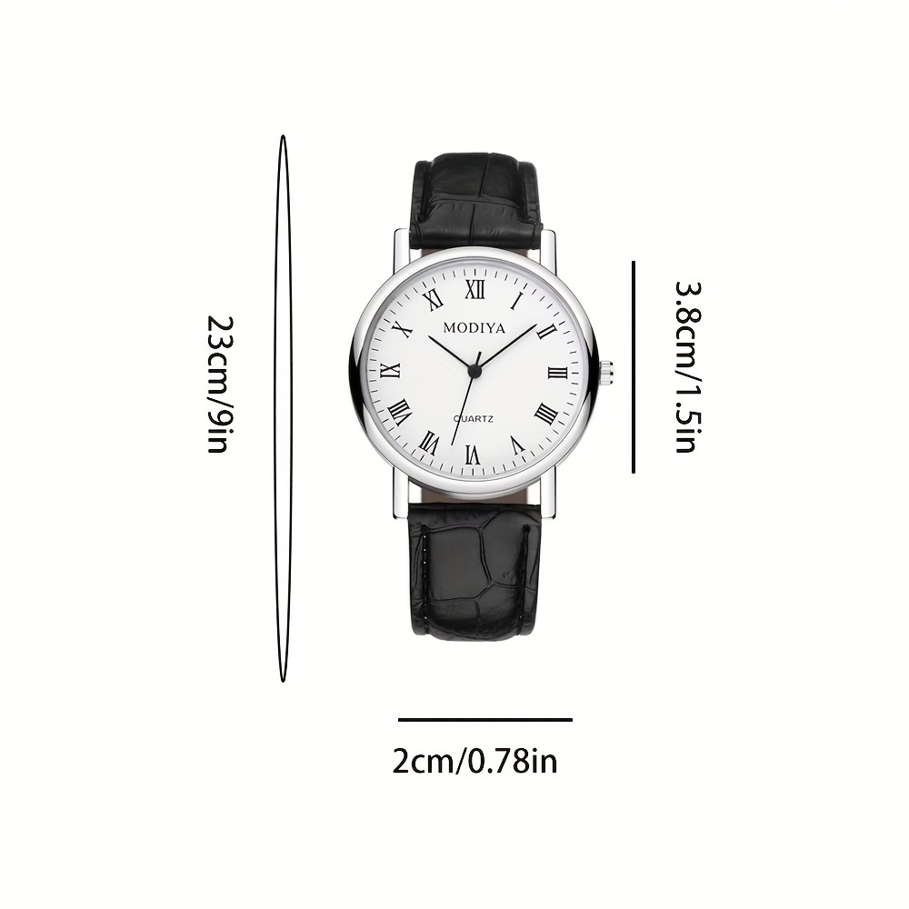 シンプル ローマ数字 メンズ レディース クォーツ腕時計 - ジュエリー・アクセサリー - Temu Japan