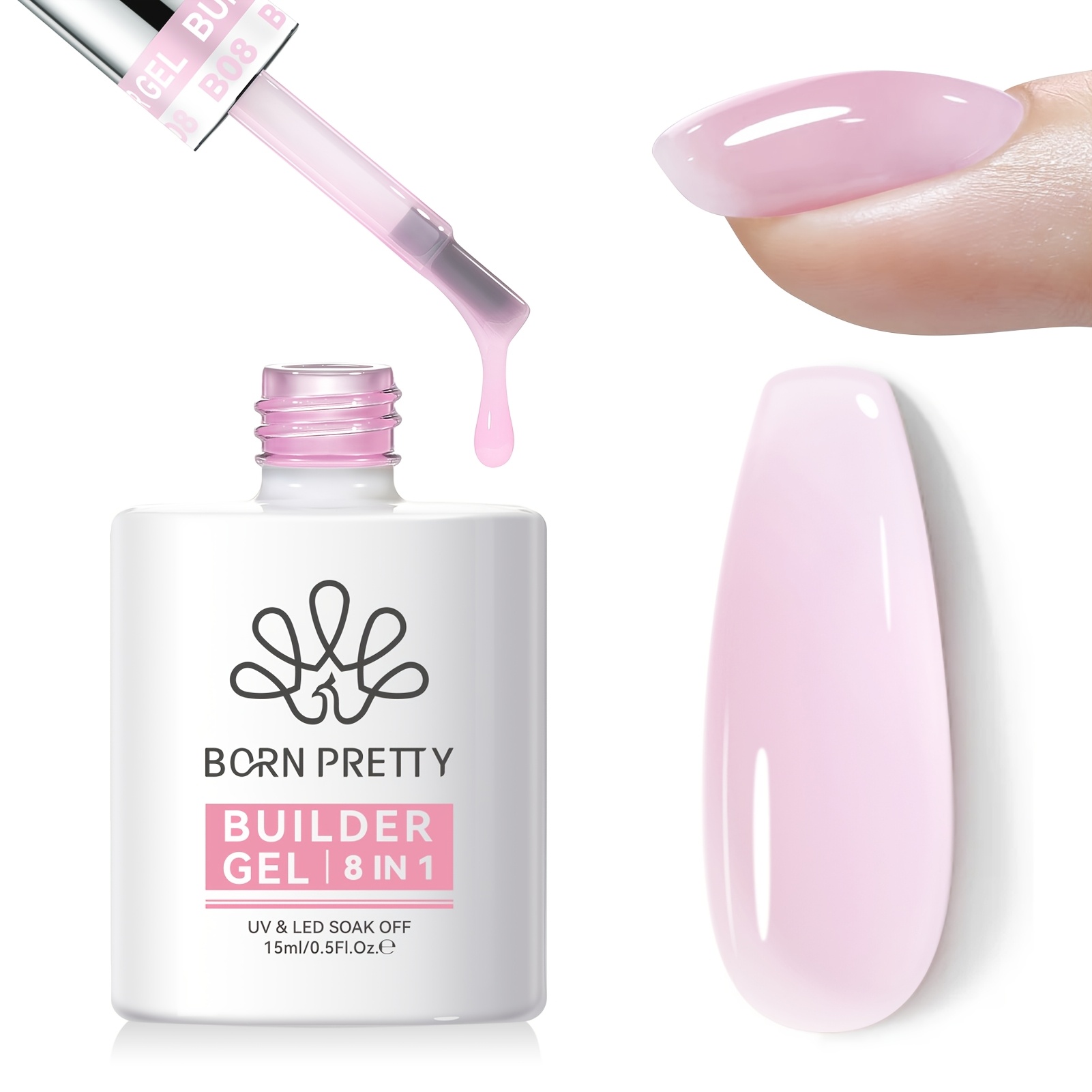 Born Pretty 1 Bottle 15ml Builder Gel, , Building, Nail Extension, Nail Shaping, Color Mixing, Slip Solution, Watercolor Gel, Color Gel