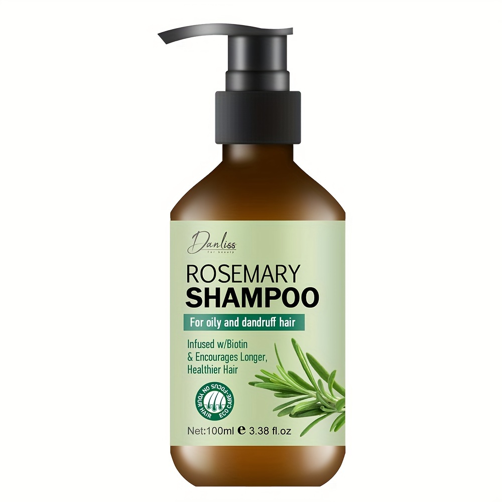 

100ml Rosemary Shampoo With Biotin And Peppermint, Removes Loose Dandruff Flakes, Add Shine For All Hair Types