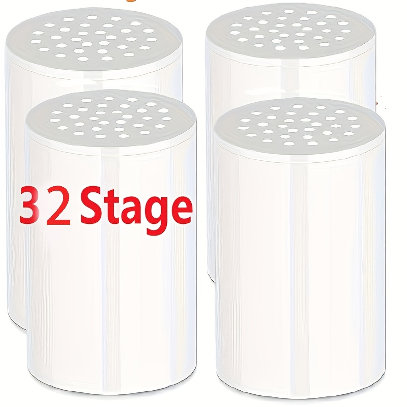 TEMU 1pack/4 Pack 32 Stage Shower Filter Universal Replacement Cartridge Hard Water Purifier Removes , , Iron, Other Sediments, Water Softener With ,