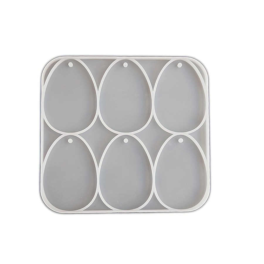 Epoxy Resin Hanging Tag Mold / Resin Mold, Egg-shaped Easter Hanging Decoration Mold