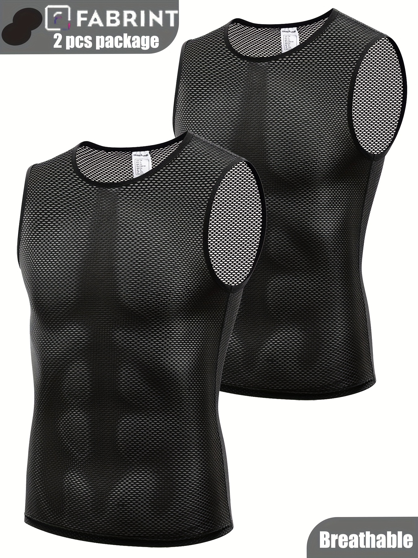 2pcs mens cycling base layer quick dry bike undershirt sleeveless biking jersey bicycle   sports vest breathable black set of 2 0