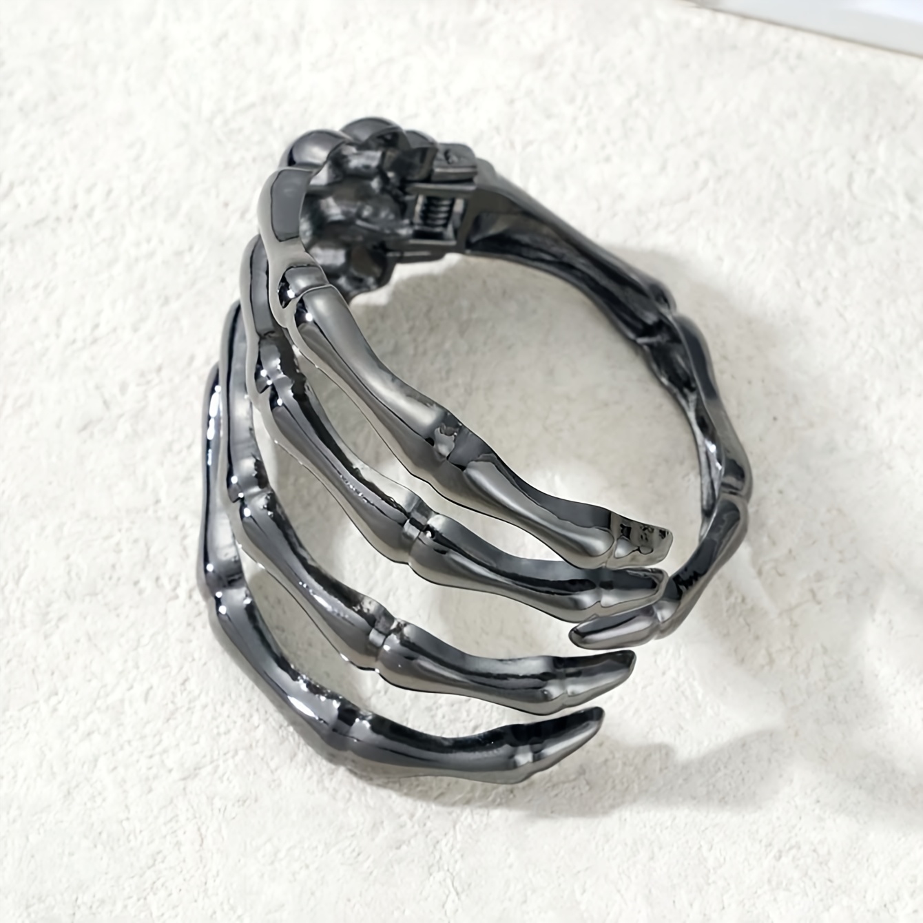 TEMU 1 brazalete de aleación de moda con diseño de , estilo , calavera, de fantasma, pulsera de Halloween para mujer, joyería de