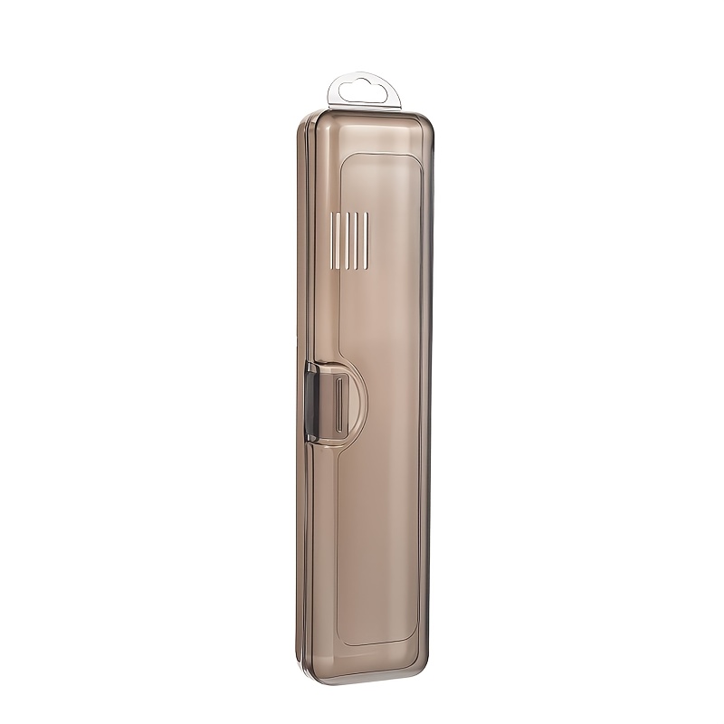 1pc Toothbrush Case Holder, Clear Blue Toothbrush Travel Case Travel Size Plastic Toothbrush Holder Toothpaste Storage Container Portable For Traveling, 7.87 X 1.85 X 1.18"