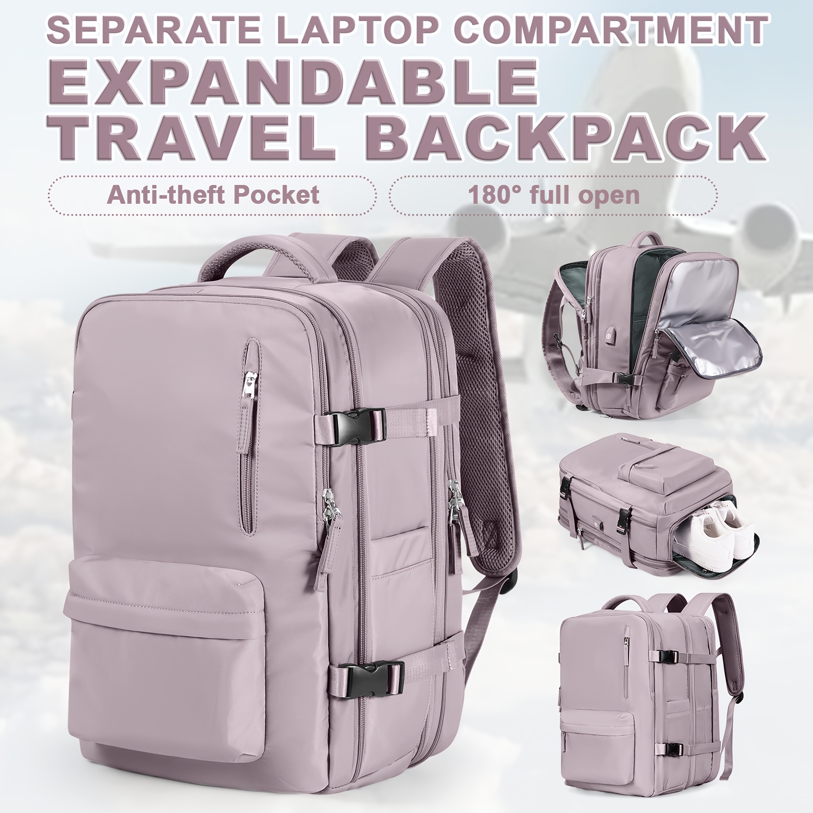 womens backpacks expandable womens travel backpack extra - Temu Oman