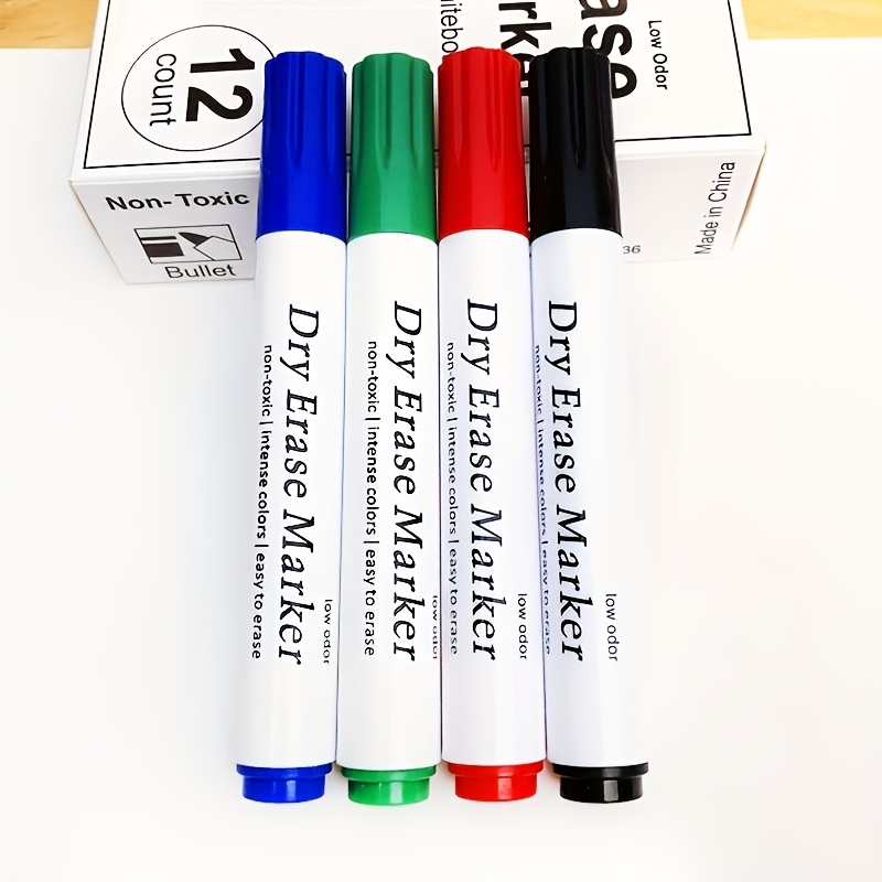 

4pcs 4-color Erasable Whiteboard Pens Large Capacity Teaching Easy-to-erase Water-based Erasable Pen Set Office Auxiliary Tools