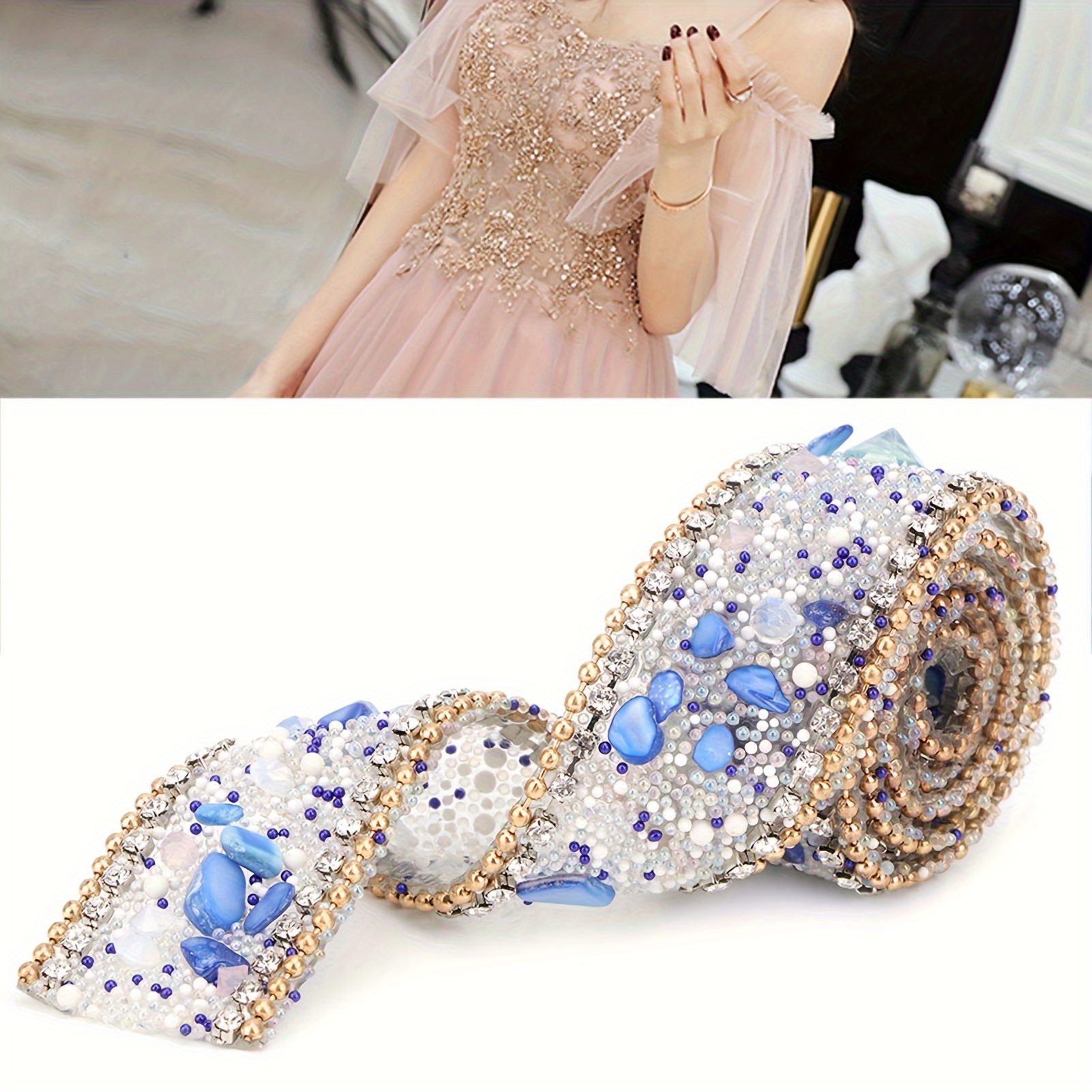 

2.5cm Diy Diamond Roll, Rhinestones , Stone, , , Metal , Rhinestones , Accessories, , Necklace, Bracelet, , Headdress Decor