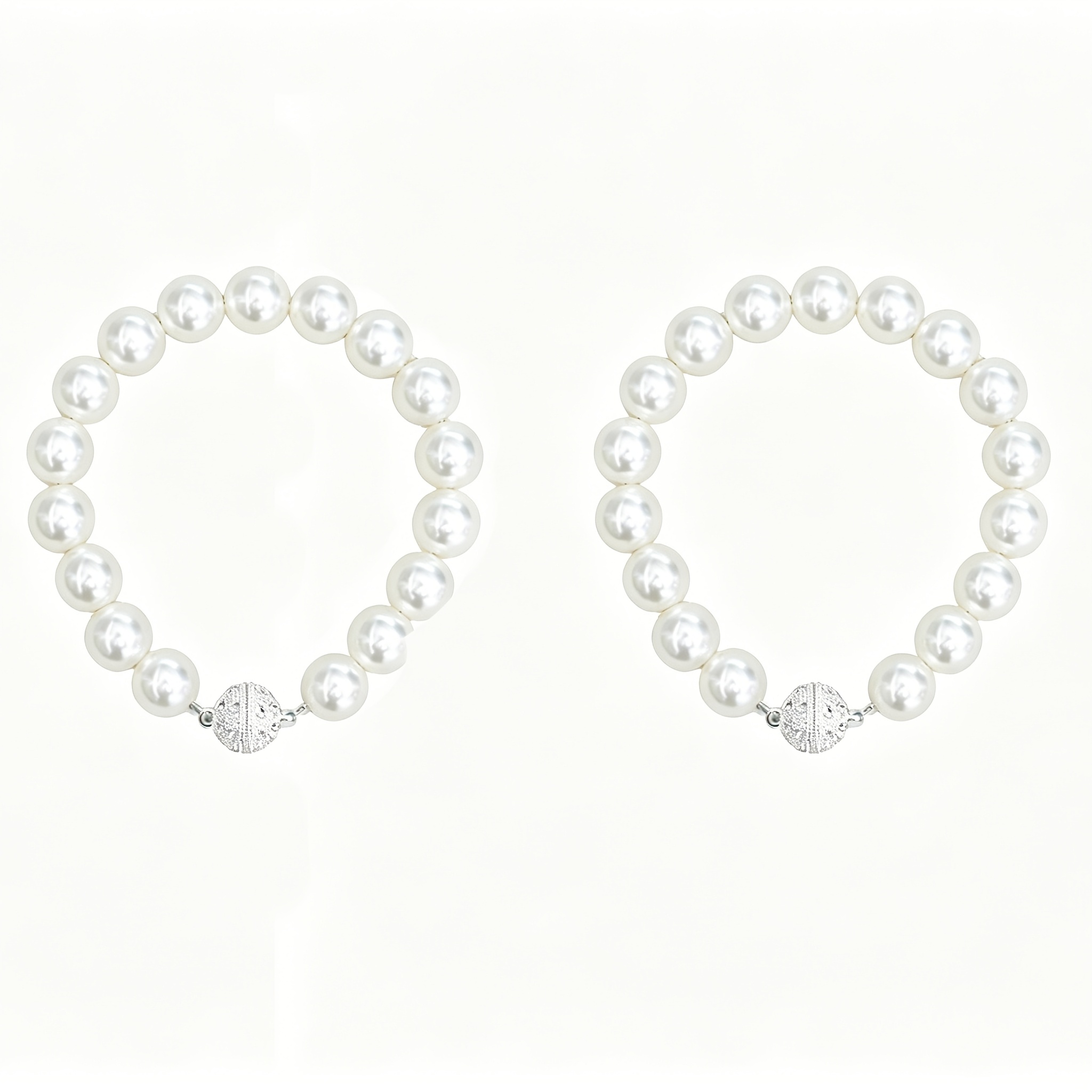 TEMU 2-pack Light Luxury Pearl Magnetic Tiebacks, No-drill Rhinestone Curtain Tiebacks, Versatile Sheer Curtain Storage Cords