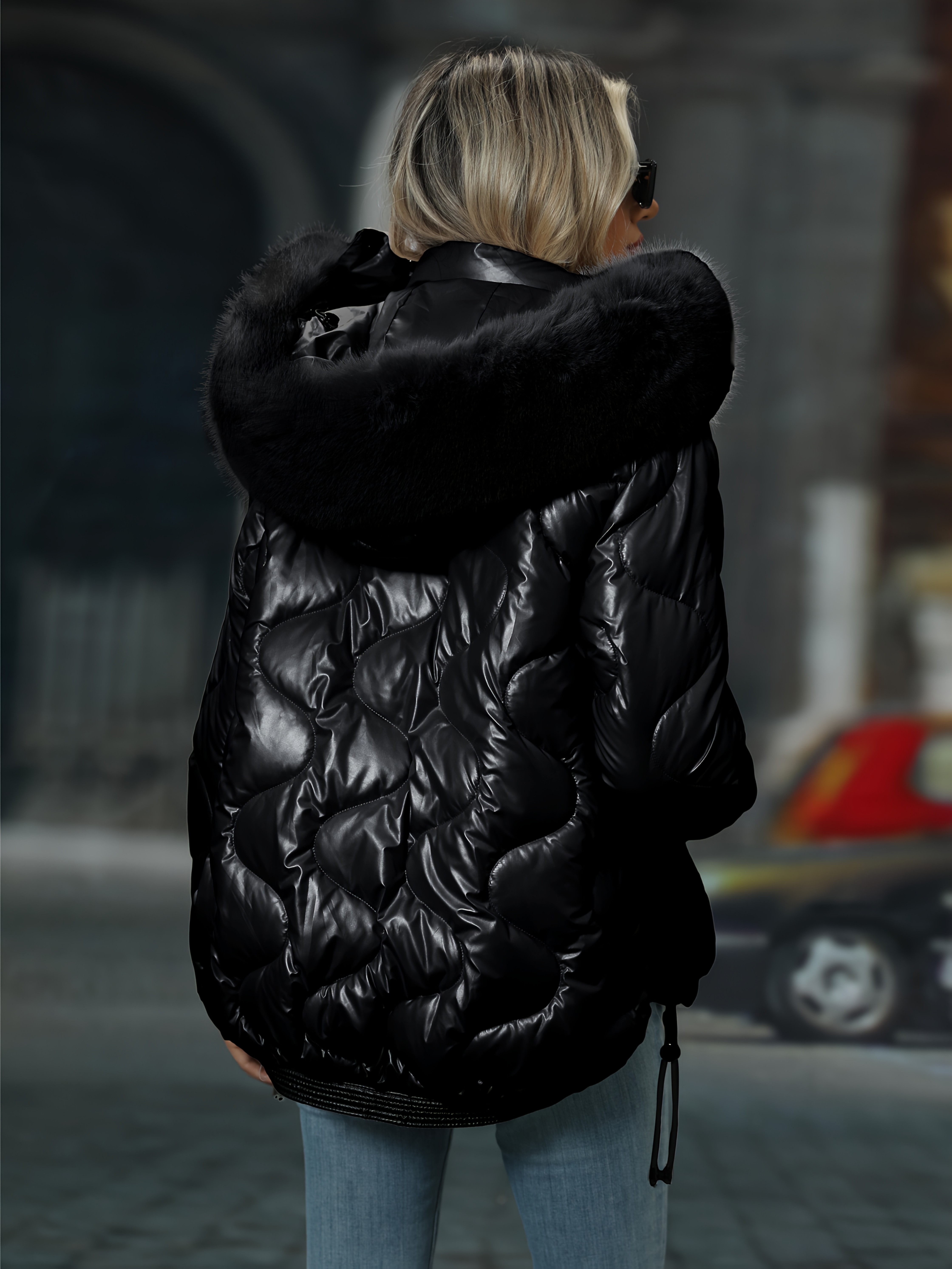1pc womens detachable hooded jacket winter coat removable Temu