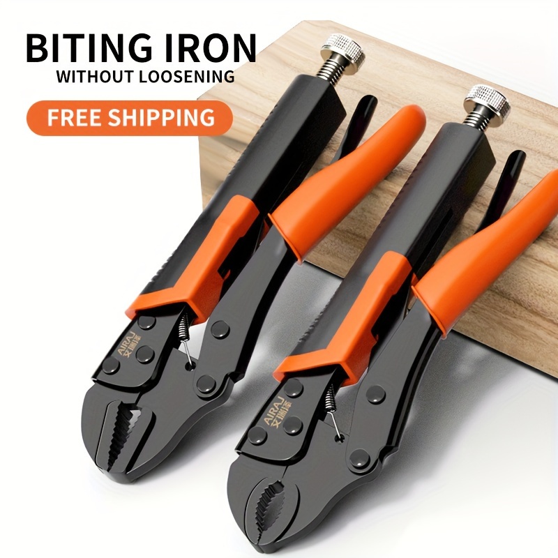 

1pc Powerful Pliers, Multifunctional Manual Pressure Pliers, Industrial Grade Heavy-duty Pliers, Fixed Tool, Round Mouth Force Pliers