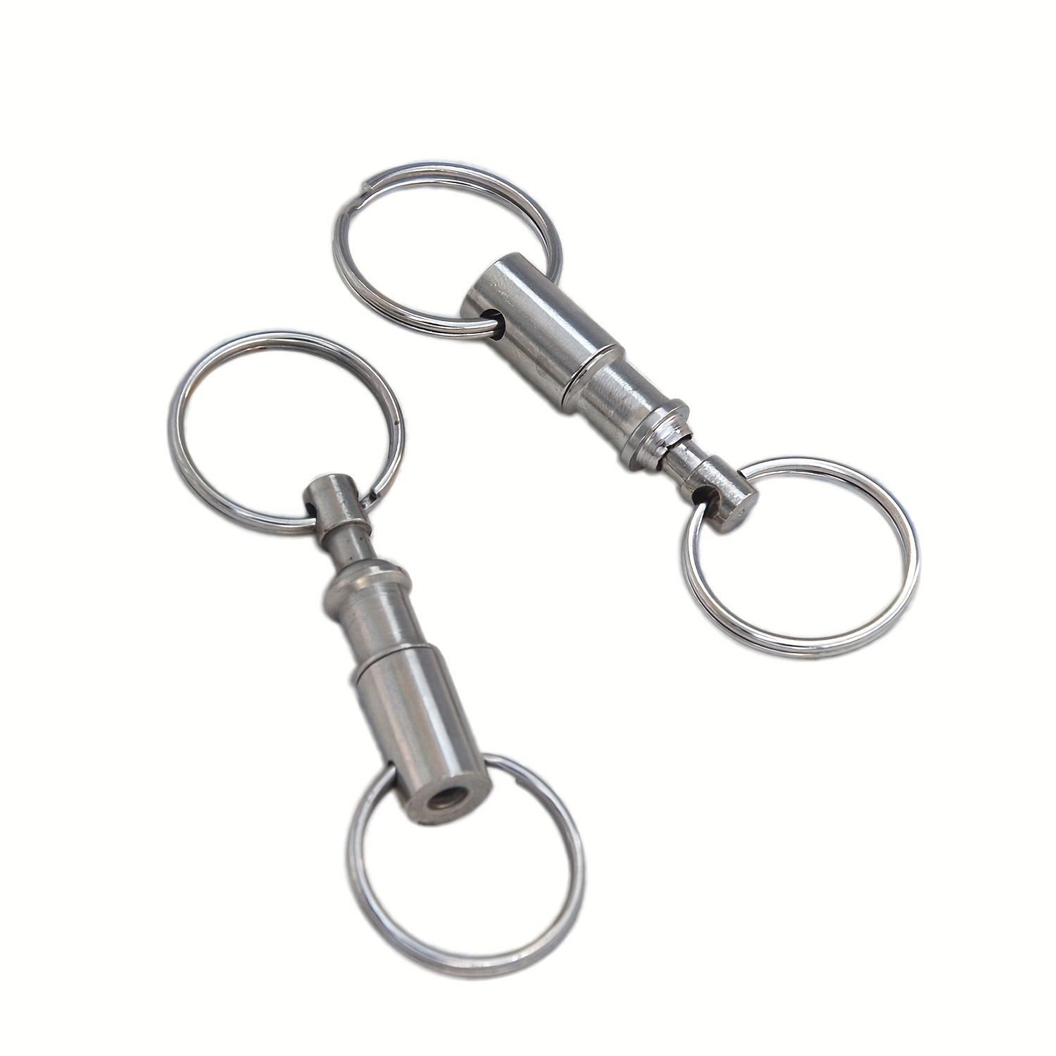 E-shop 2er Set Schnell Abnehmbarer Trennbarer Teleskopischer Push-Type Schlüsselanhänger Outdoor Schneller Hängender Schlüsselanhänger