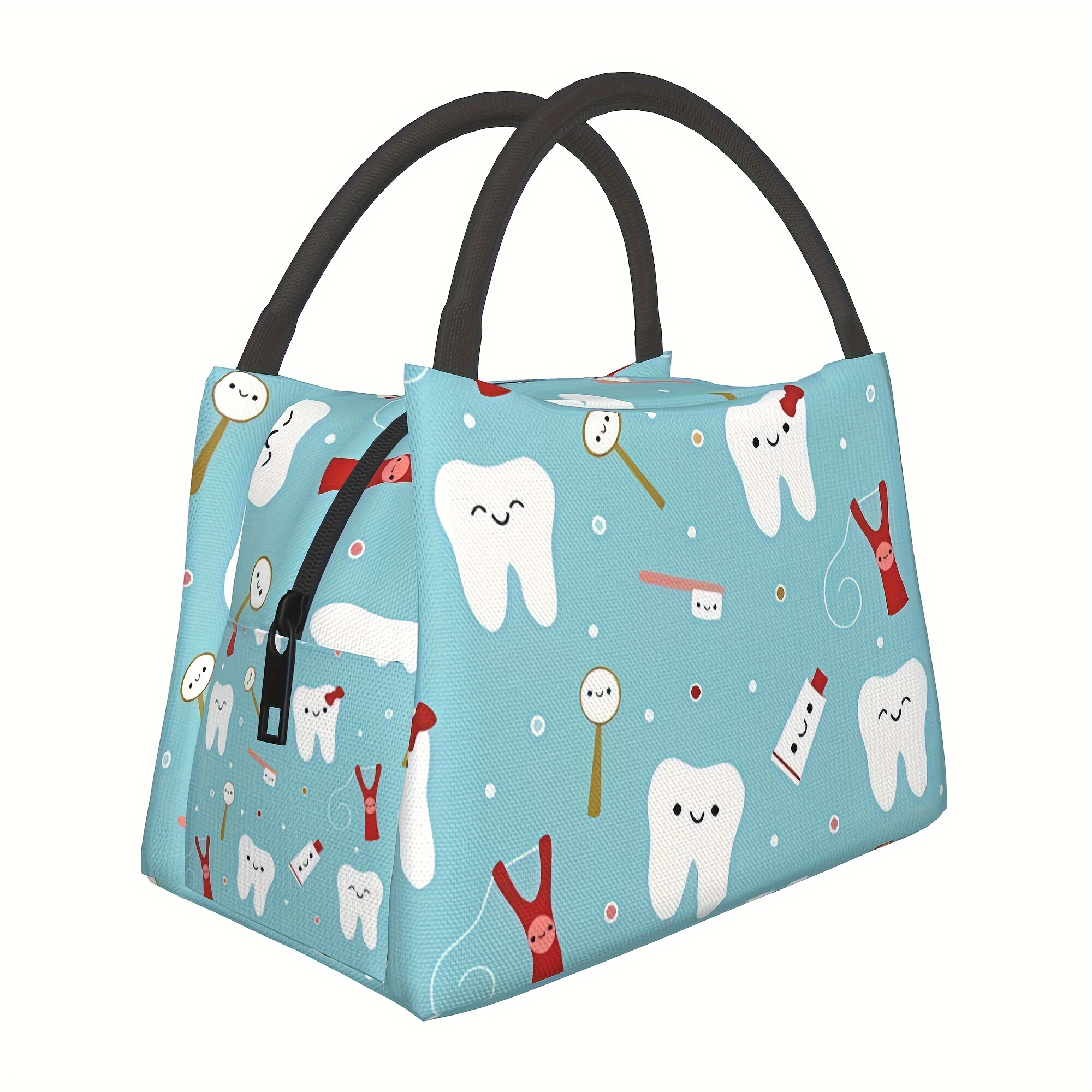 TEMU 1pc , Portable Reusable Cooler Bag, Cooler Bag, Insulated Lunch Bag For Camping Picnic Beach Essentials, Suitable For Home, Restaurant, Office, And Outdoor, 11x6.3x6.7 In