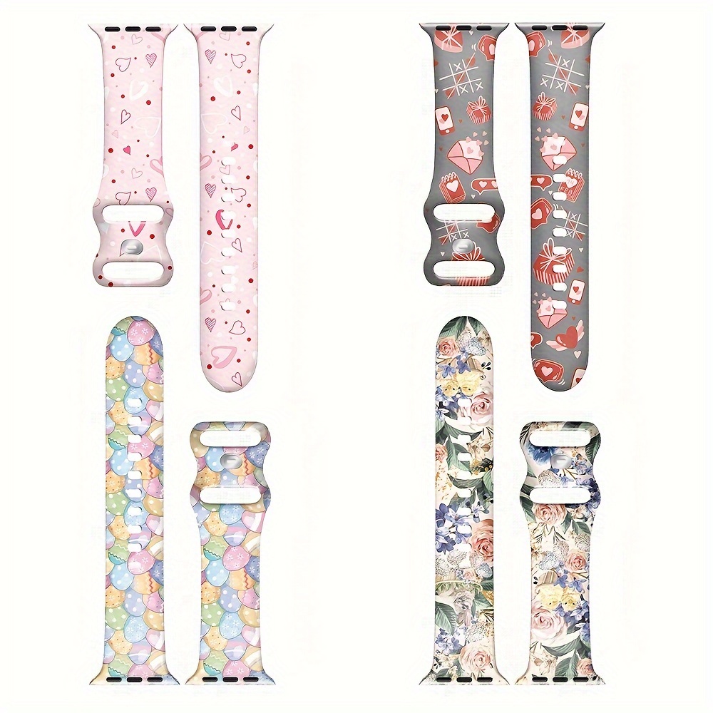 

Valentine's Day/easter Watch Band For Iwatch Band 38mm 40mm 41mm 42mm 44mm 45mm 49mm For Women Men, Soft Silicone Holidays Strap Replacement For Iwatch Series Ultra1/2 Se 9 8 7 6 5 4 3 2 1