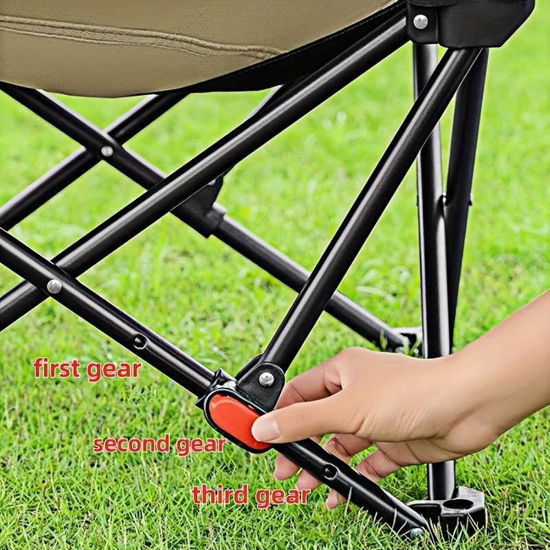 90cm high and 45cm wide portable outdoor folding chair high backed moon chair suitable for fishing beach chairs and holiday parties details 2