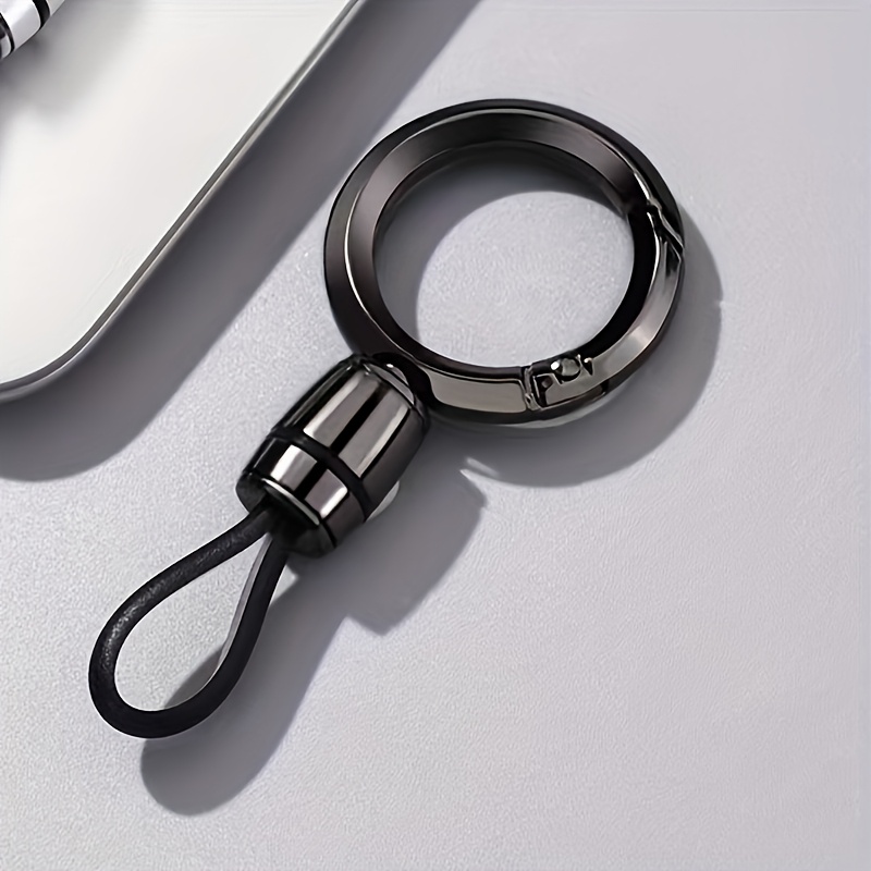 Image of A Car Keychain Suitable For Men And Women, Featuring A Waist-mounted Key Chain, Alloy Spring Clip, And An Anti-loss Pendant Accessory