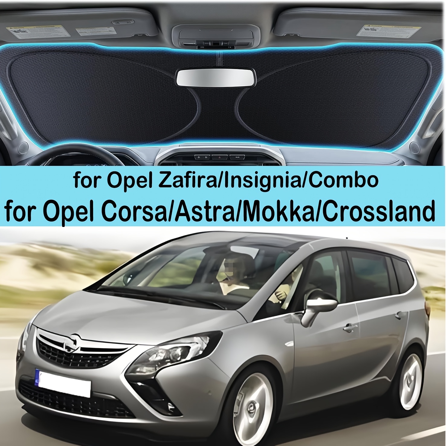 TEMU For //mokka////combo Interior Windshield Sun Shade, Front Windshield Sun Shade Accessory, Cooling & Uv Protection, Protects Car Interior,