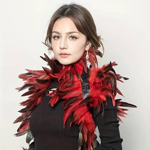 ladies punk festival feather lace shawl is perfect for rave dance rock outfit punk festival costume