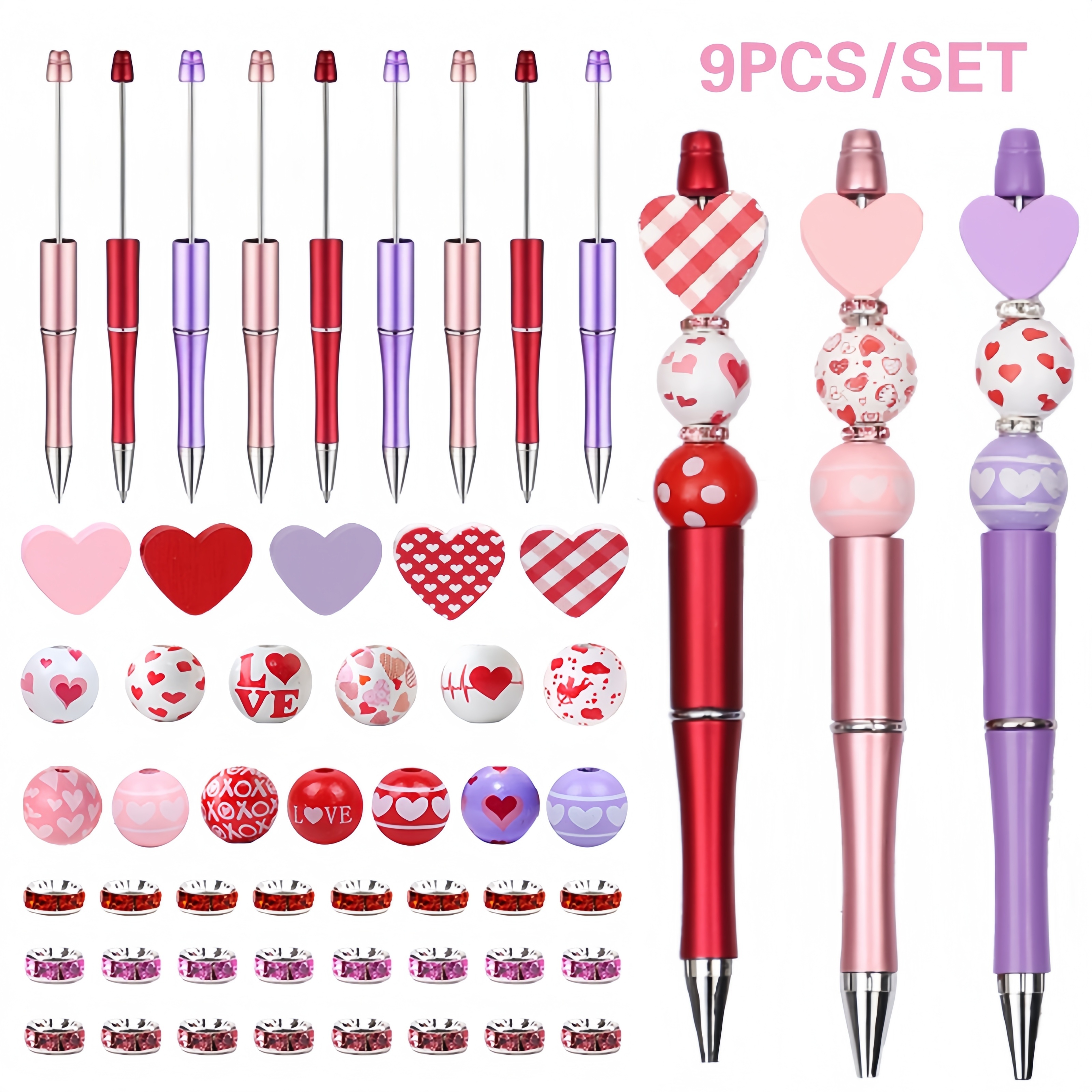 

[ ] 9pcs & Ballpoint Pen Set - Ink, Assorted For Diy Crafts, For Anniversaries, Proposals, And