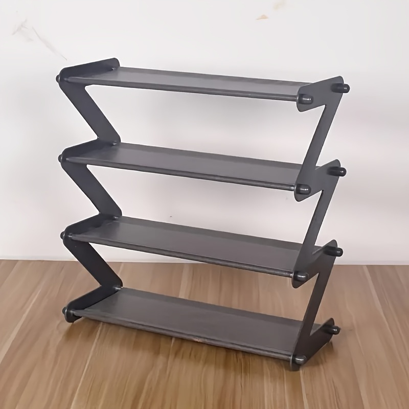1pc Easy-assemble Z-shaped Shoe Rack - , Dustproof Fabric Storage For Bedroom & Living Room, Creative