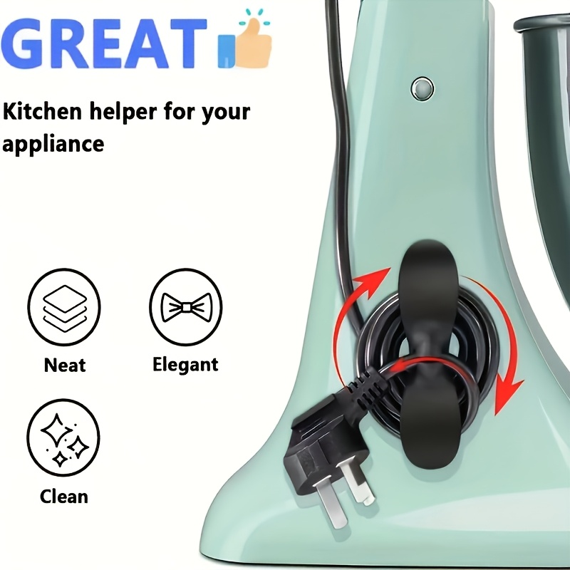 Image of 6pcs Set Of Kitchen Appliance Cord Organizers, Air Fryer Coffee Machine Cable Management Clips