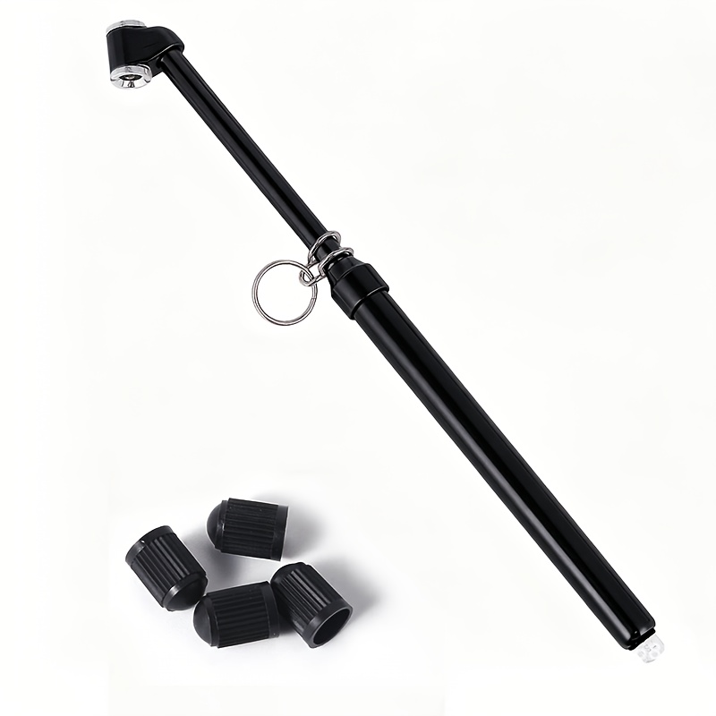 TEMU Ensemble de 5 manomètres de pression des pneus et bouchons de valve, manomètre à double tête robuste 10-150 PSI style crayon, moniteur de